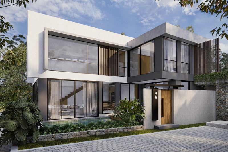 7STARS 181 m² villa: glazed upper and lower floors, developer's render