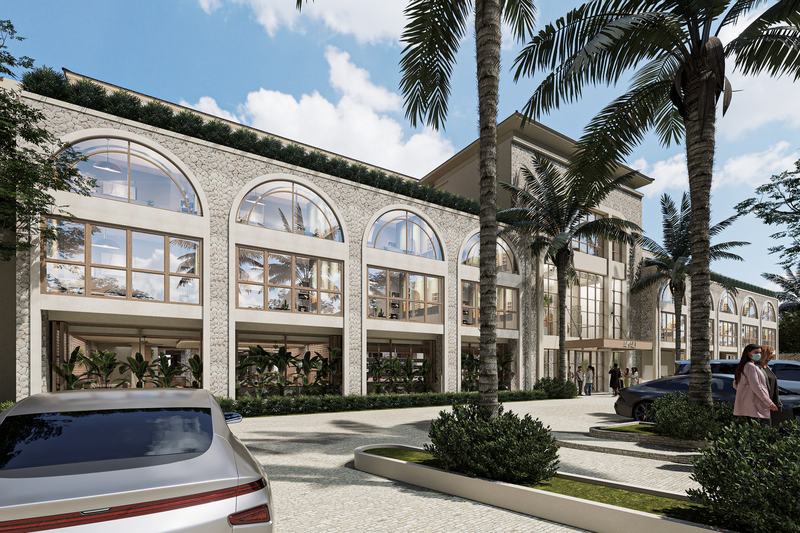 Amali Luxury Residence: main entrance and arched facade