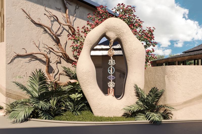 AURA Wellness Resort: escultura en la entrada