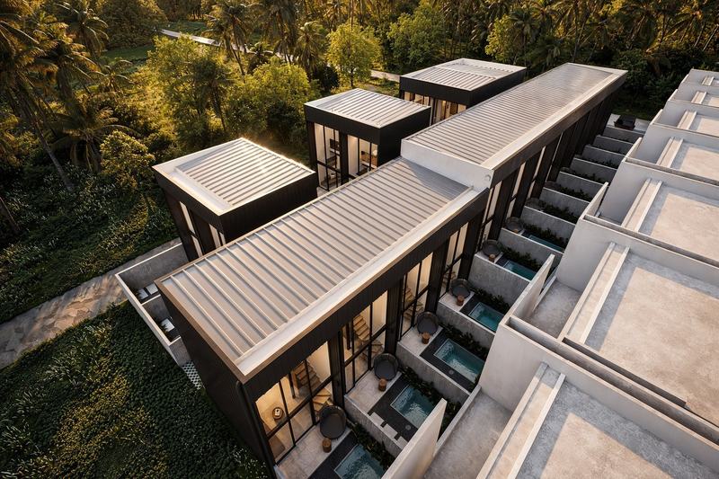 Balangan 3.0: the row of villas from the air