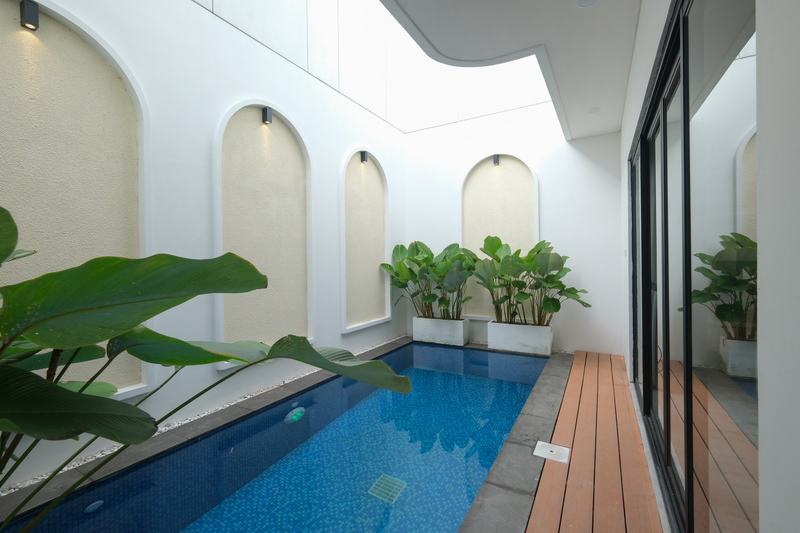 Bellevue Villa Complex: patio pool at the heart of a villa