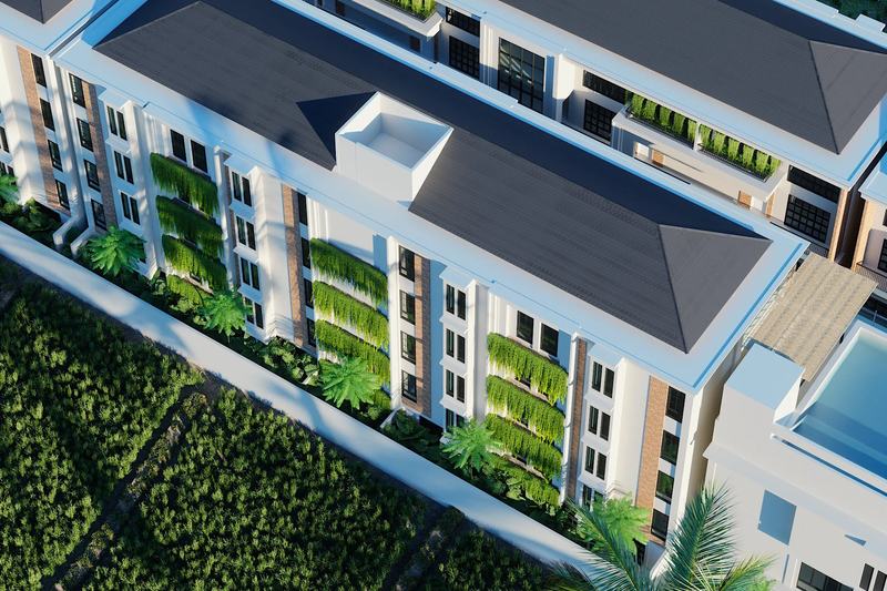 Beraban Luxury Lofts: aerial view of the blocks