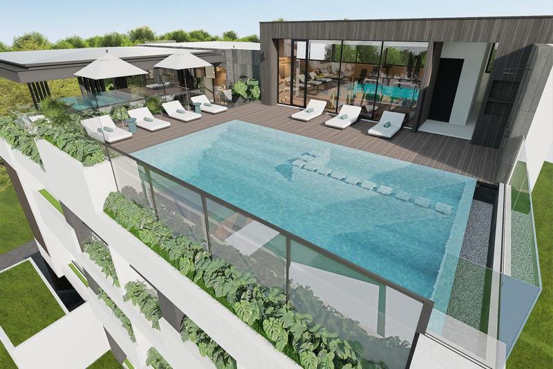 Boutique Hotel Bali Balance: rooftop pool and sun deck, developer's render