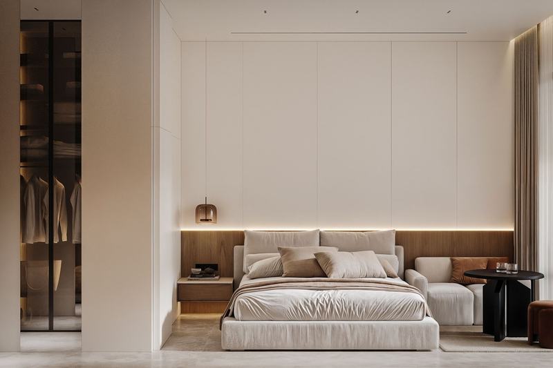 Boutique Hotel Bali Balance: sleeping area of the Deluxe unit, developer's render