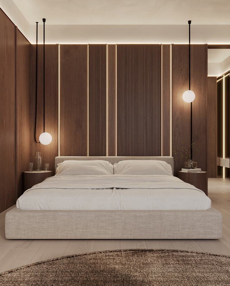 Buddha Club House: wood-paneled sleeping nook (render)