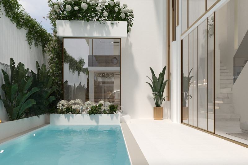 Casa Amormia: pool beside the living room