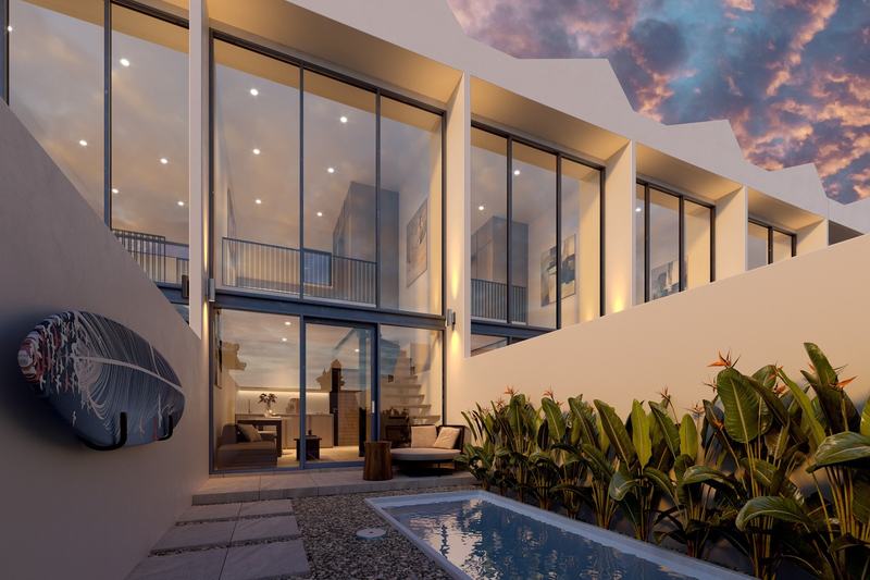 Cemagi Villa: pool courtyard and garden