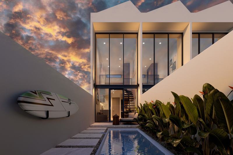 Cemagi Villa: plunge pool by the entrance