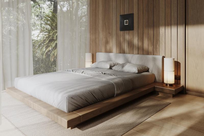 Dreamland Villas 3BR: bedroom with wood paneling