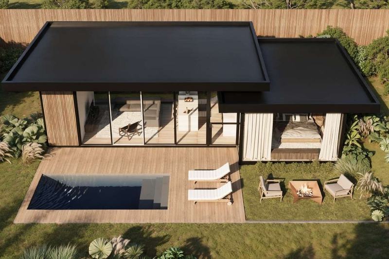 Dreamland Villas 2BR: terrace beside the pool