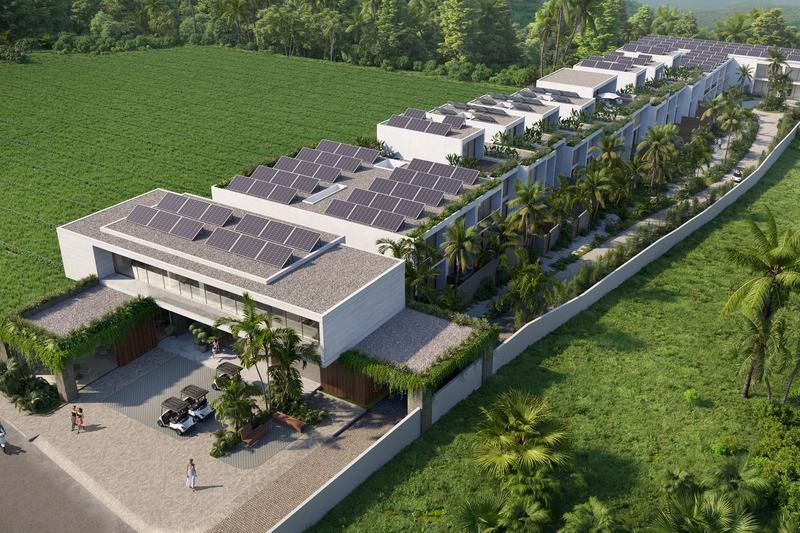 Ecoverse: the townhouse line beside green paddies