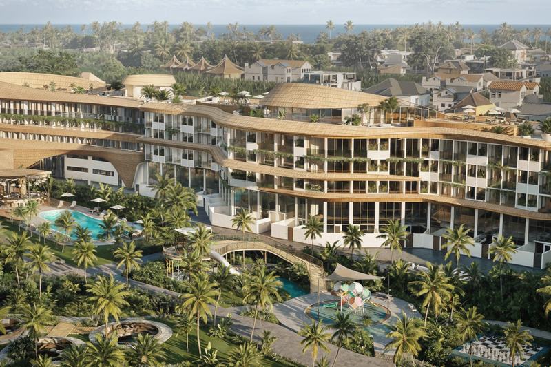 Elysium eco-city: the complex and its main pool