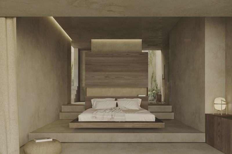 Eternal Villas: bed set on a raised platform