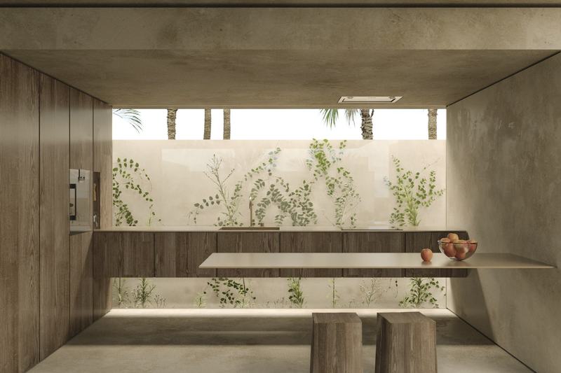 Eternal Villas 2BR: kitchen with an island and bar