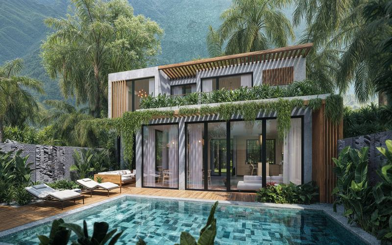 EVERY Bali Villa S: house and pool (render)