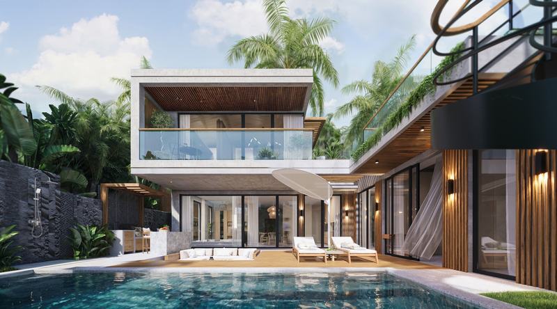 EVERY Bali Villa L: house and pool (render)