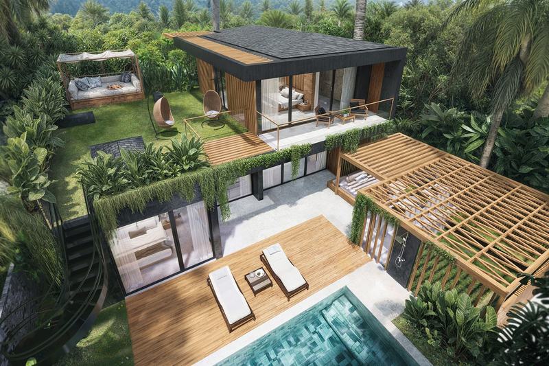 EVERY Bali: aerial view of a villa