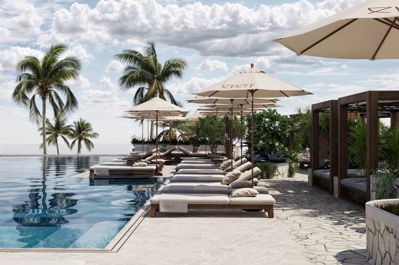 EVERY Bali: pool deck and cabanas