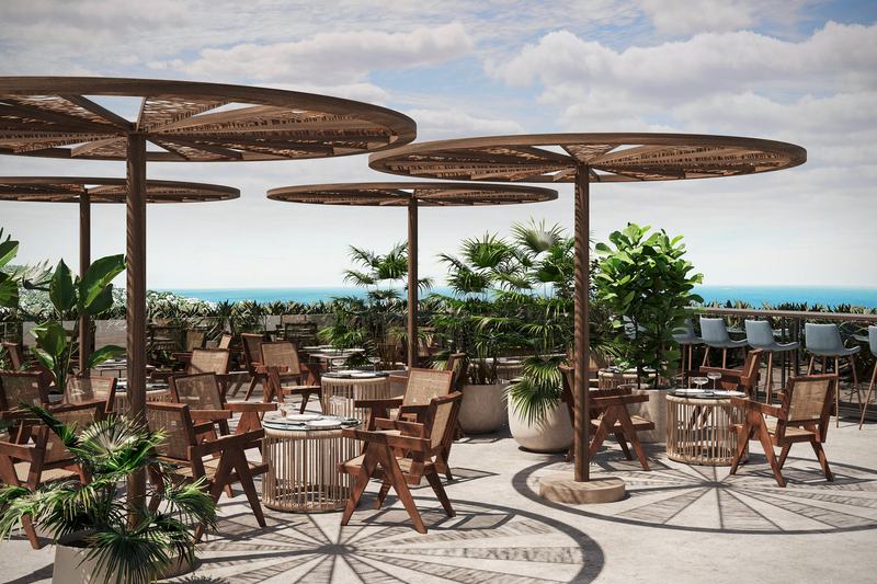 EVERY Bali, 1 dormitorio: bar en la azotea con vistas al océano