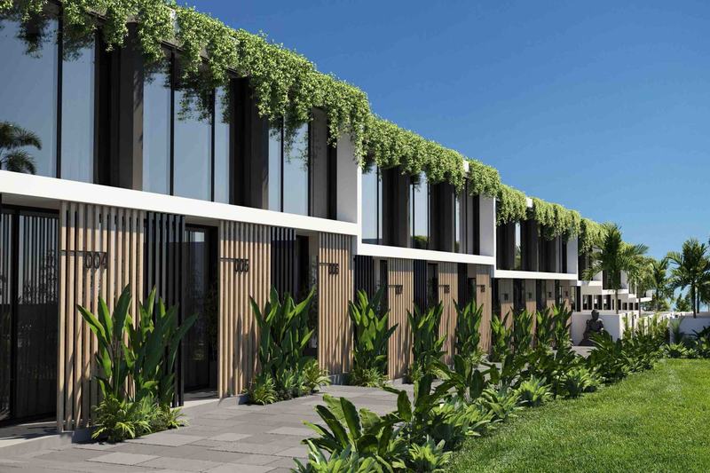 Five Oceans: villa facades with planted roofs