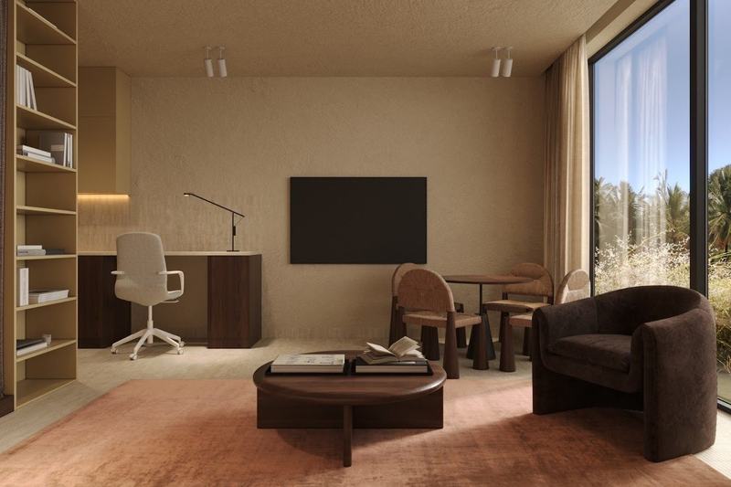 Kedungu 1BR Terrace: TV and a panoramic window