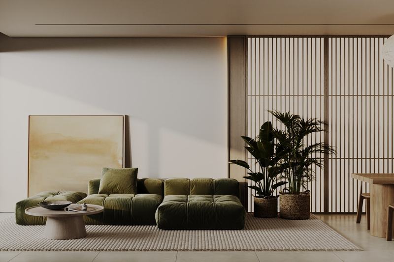 Mangata Residence: living room of a two-bedroom townhouse