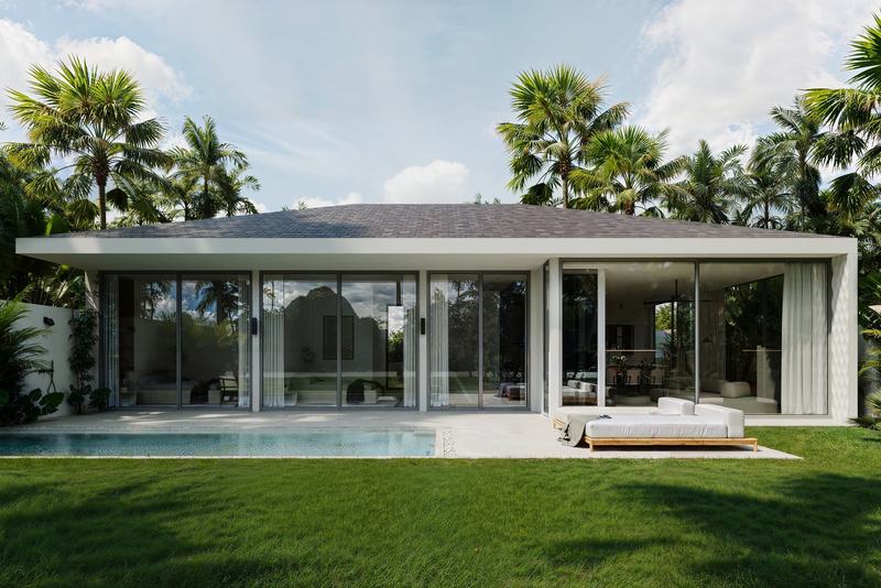 Manta Delmar Villa: single-story villa with its own pool and lawn, render