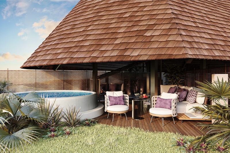 Melasti Arcade: penthouse roof terrace with a plunge pool, render