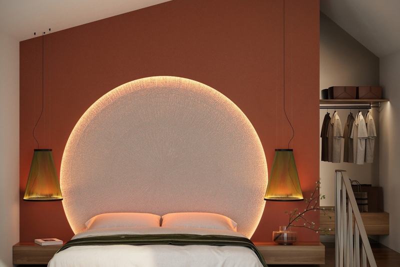 MOONO 1BD Villa: bed under a lit arch