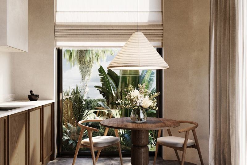 Nai by Vibe: dining table beside a tall window