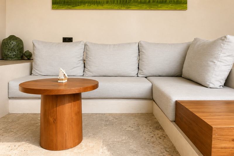 Two-bedroom villa above Pandawa, Nusa Dua: living room