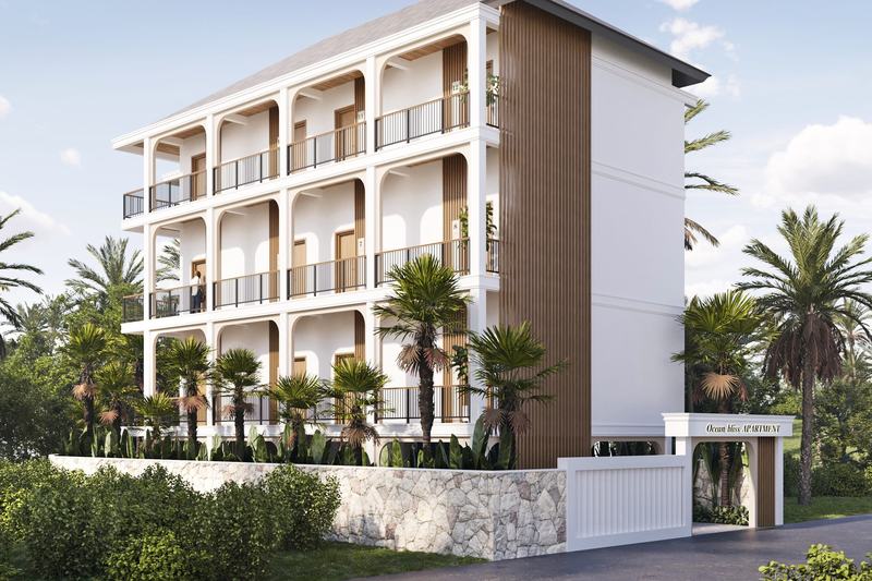 Ocean Bliss Apartments: the building among palm trees