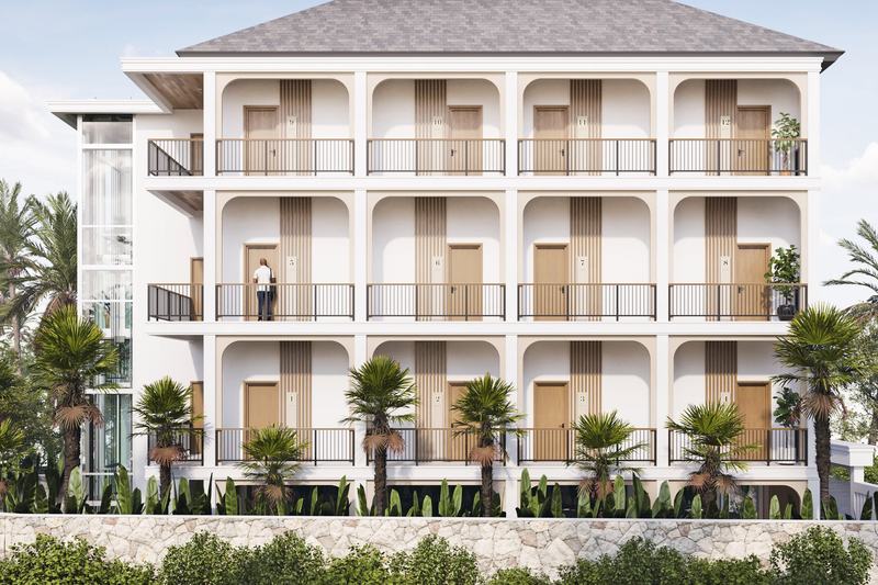 Ocean Bliss Apartments: front elevation with balconies