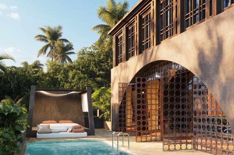 Origins by Bali Baza: pool and lounge beside a villa