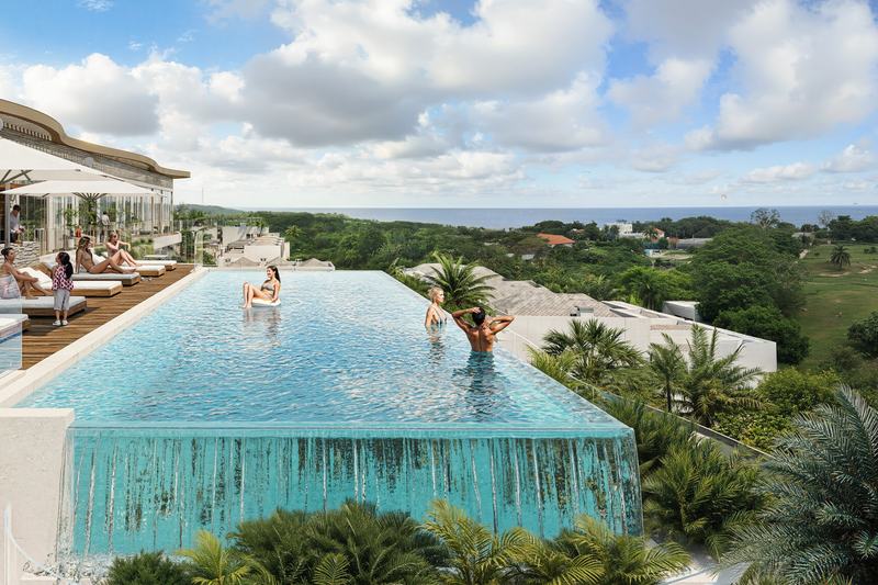 Ramada Encore Pandawa Hills: pool facing the ocean, developer's render