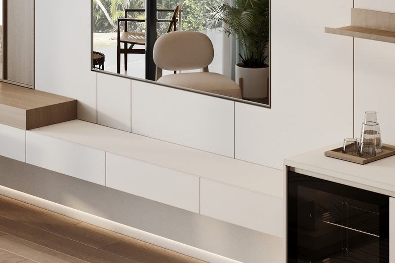 Ramada Home-room: desk corner with a minibar
