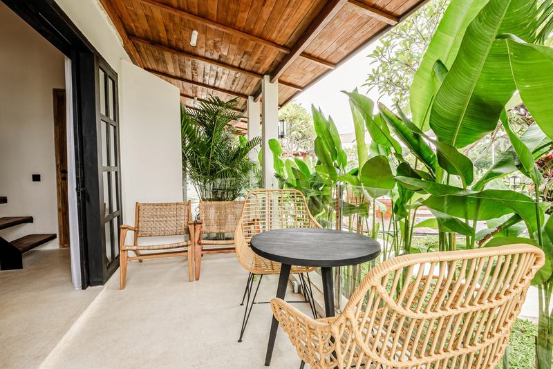 Sarang Satu: the apartment's covered terrace