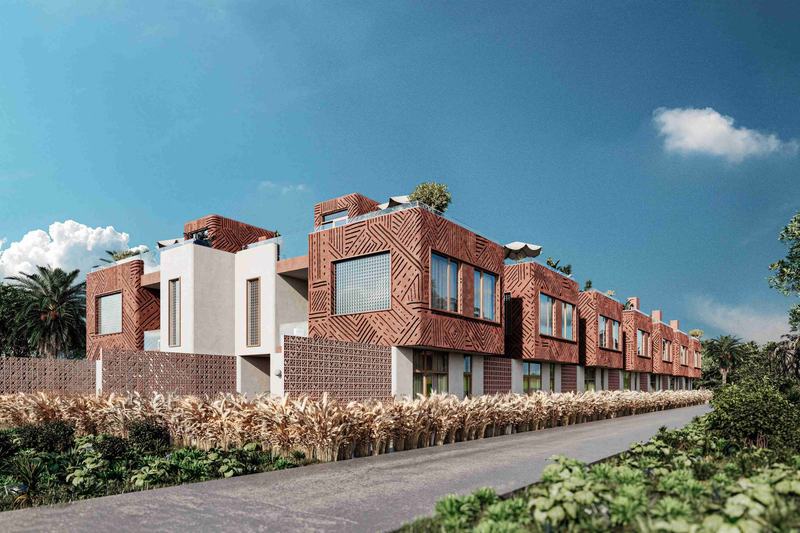 Savanna Villas: row of villas along the access road