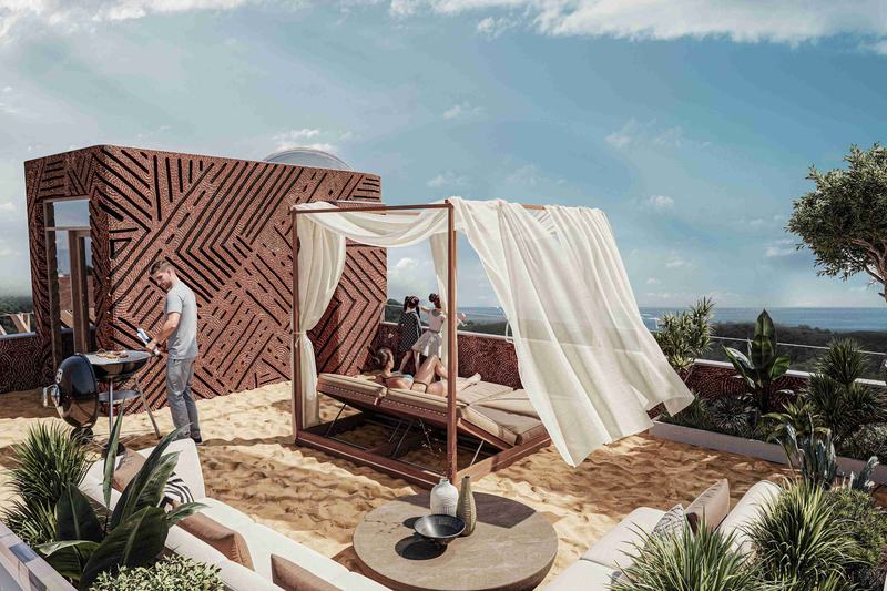 Savanna Villas: rooftop lounge with a barbecue corner