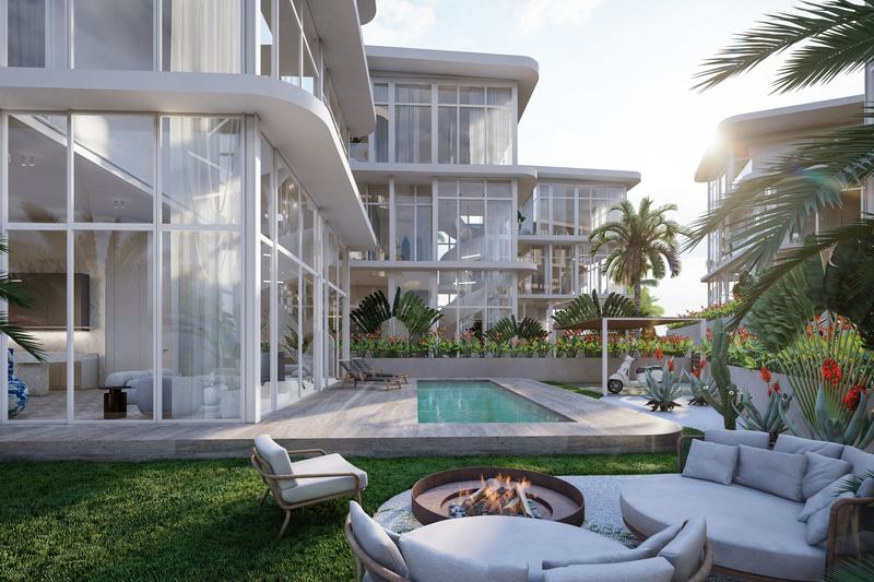Seseh Ocean Breeze: pool and fire pit beside a villa