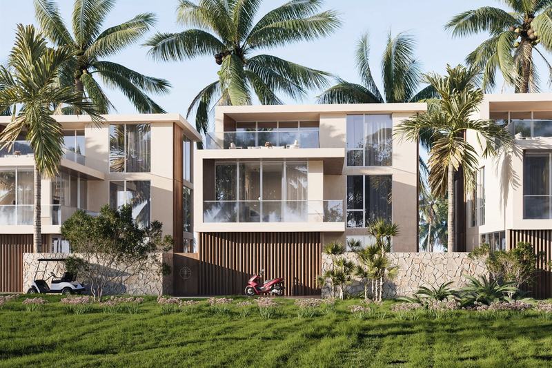 Seseh Sands 3BR: terraced villas between palms