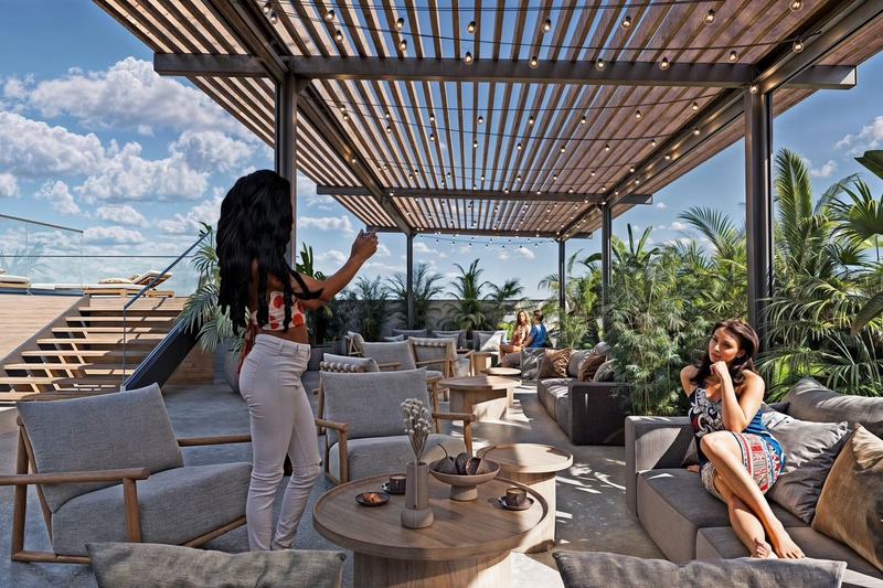 SWOI Berawa: terrace under a pergola