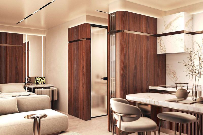 TAO Club House 28 m² studio: living corner
