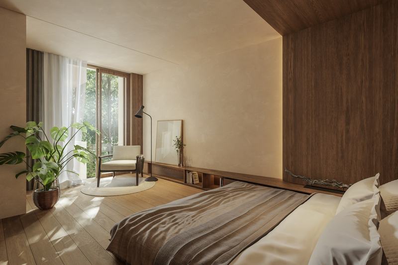 The Ease Canggu: bedroom looking onto the garden