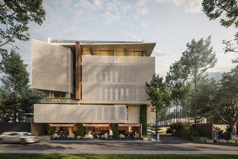 The Ease Canggu: apartment building facade