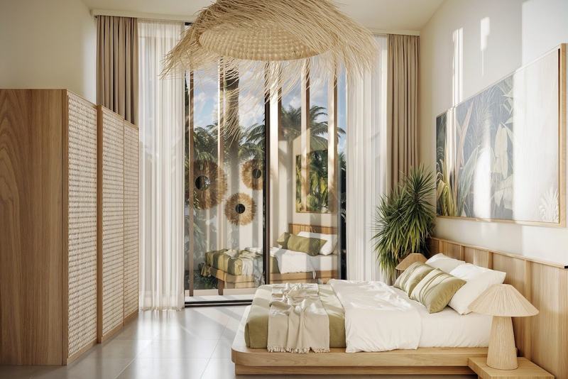 Ubud Dream apartment bedroom with a large picture window