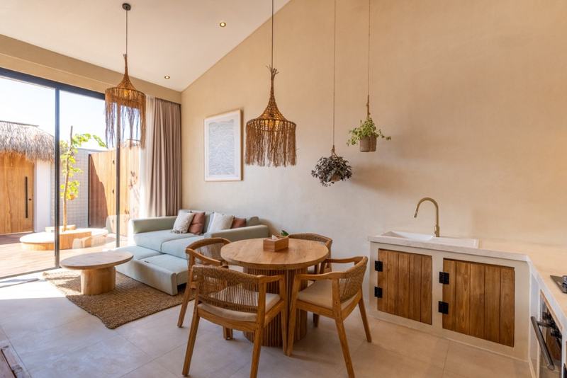 One-bedroom villa with PBG at Nyang Nyang: dining and living space