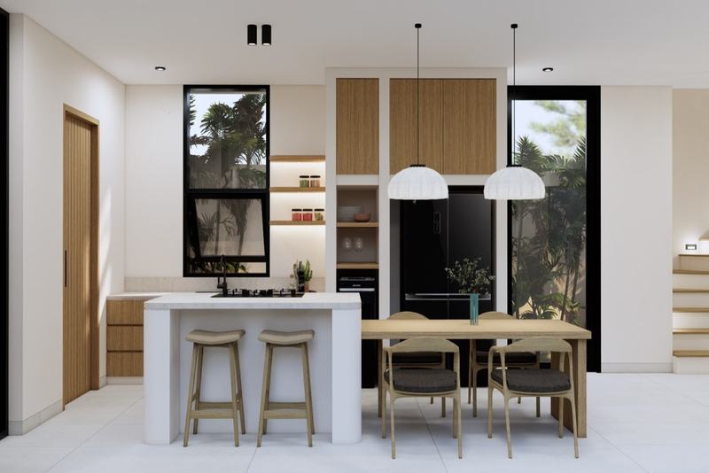 Two-bedroom rooftop villa near Nunggalan: kitchen (render)