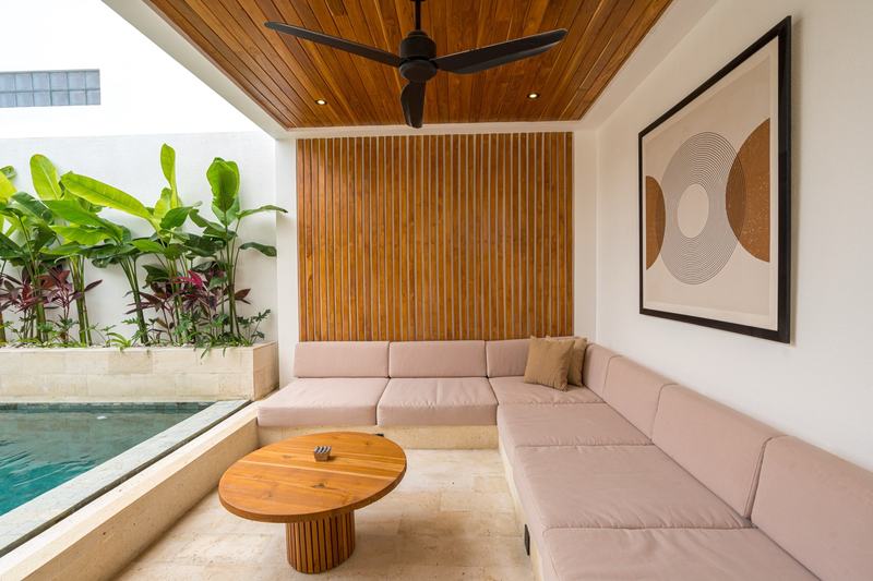 Two-bedroom villa at Nyang Nyang, Uluwatu: lounge by the pool