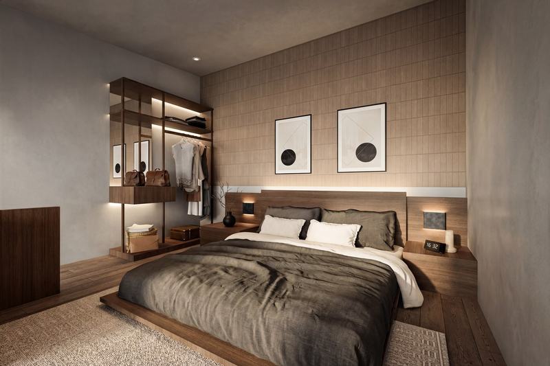 Umalas Private Suite 30Y: second-floor bedroom in a render